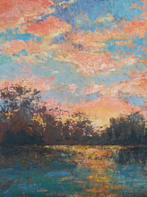 sharing McKeever Joan Evening Reflections Acrylic Palette Knife CMYK