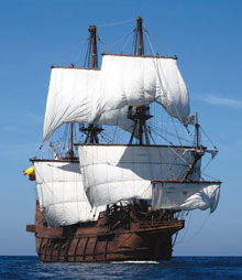 Santa-Elena-Galleon-at-Sea